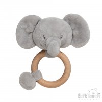 ERT66-G: Grey Eco Elephant Rattle Toy